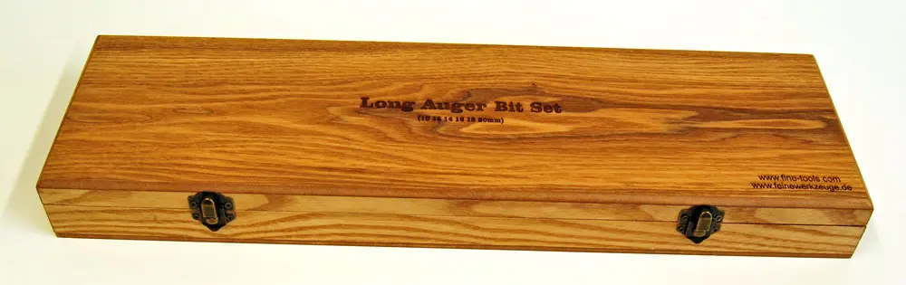 6 pcs Set Auger Bits 10-12-14-16-18-20mm O/L 460mm in Wooden Box 6 pcs Set Auger Bits 10-12-14-16-18-20mm O/L 460mm in Wooden Box