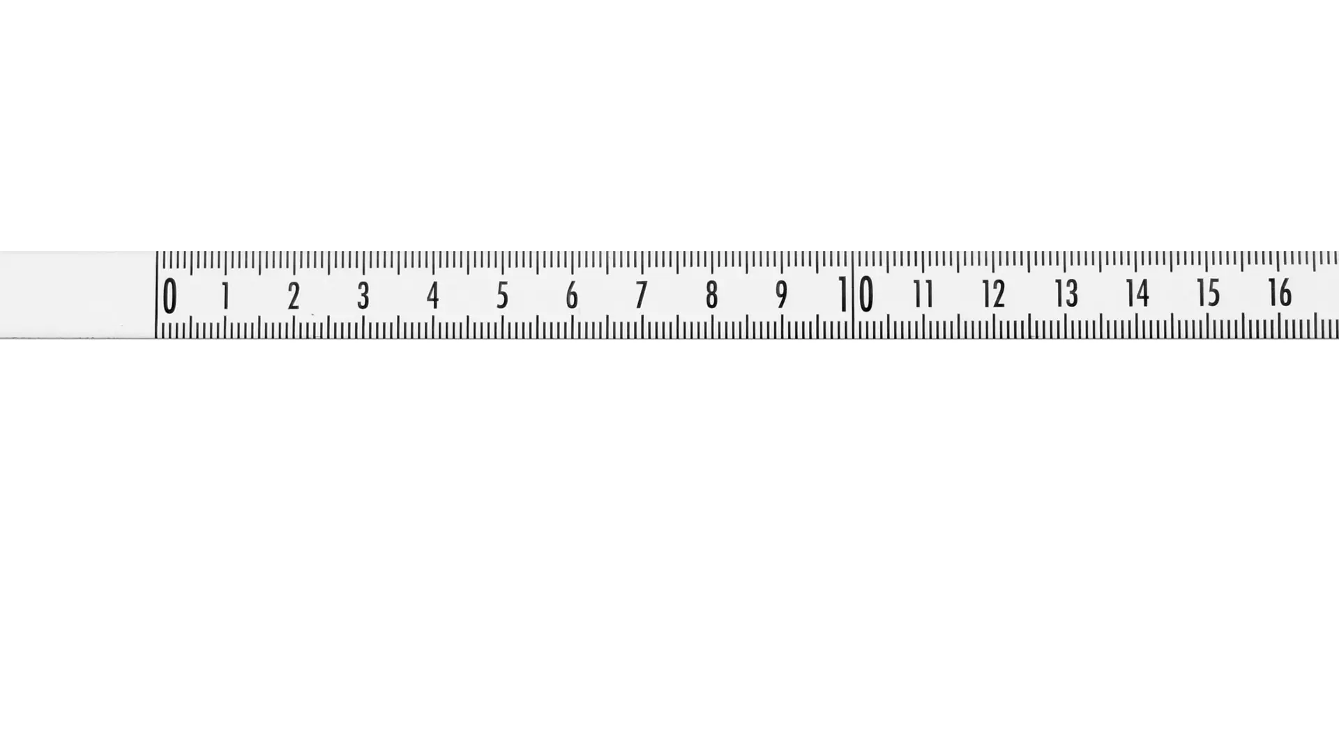 Steel Measuring Tape 400 x 13 x 0.4 mm adhesive - black against white - to read from the left to the right Steel Measuring Tape 400 x 13 x 0.4 mm adhesive - black against white - to read from the left to the right