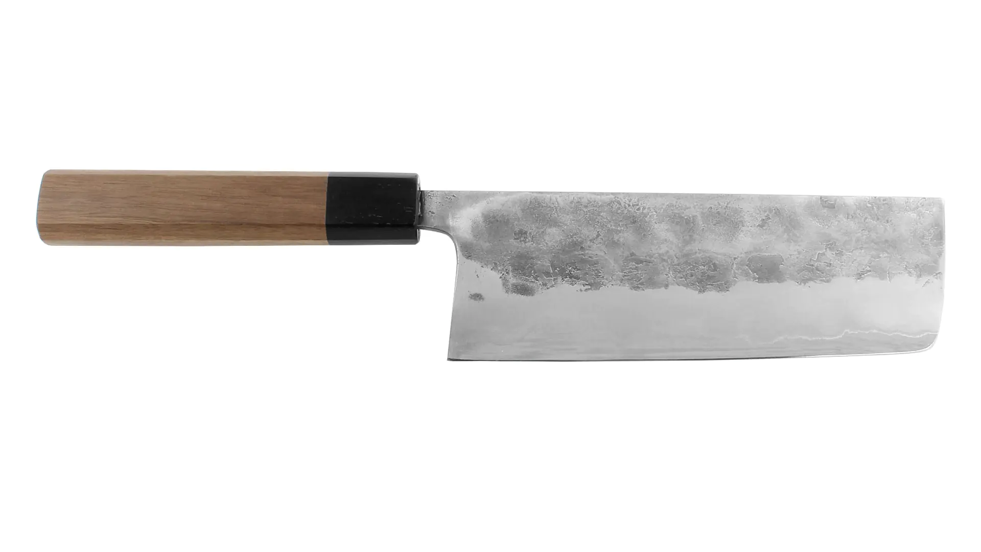 Nashiji Nakiri Blade Length 165 mm Jap. Kitchen Knife Aogami No. 1  Walnut Handle KATSUTO TANAKA