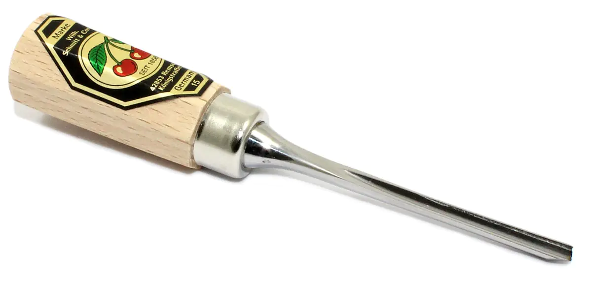 Mini-Small Size V-Tool straight Cut 39 - 75 deg. - 4 mm L = 105 mm TWO CHERRIES
