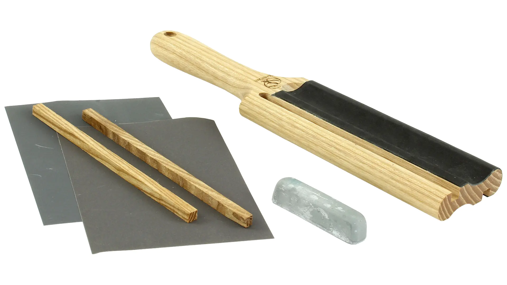 Paddle strop for spoon knives with polishing compound  BEAVERCRAFT