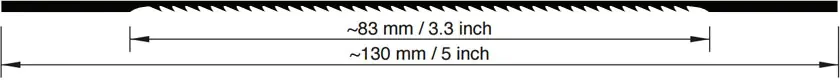 Fretsaw Blade Finis Nr. 6/0  L=130mm = 5in. 30 Teeth per cm = 76TPI One Dozen