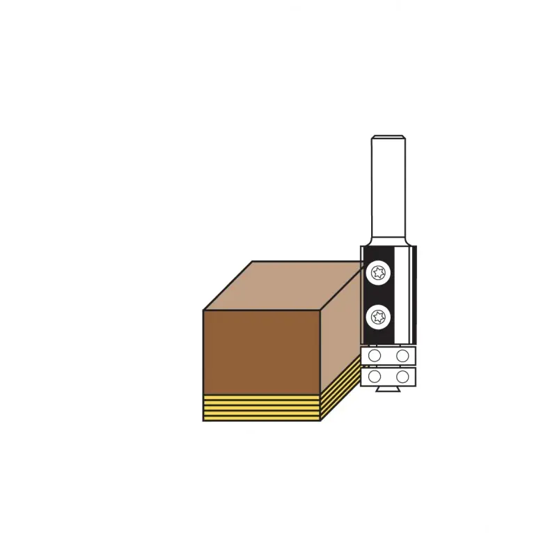 Insert Trimming Cutters with Double Ball Bearing D=19mm B=50mm L=100mm Z=2 S=12mm KLEIN Insert Trimming Cutters with Double Ball Bearing D=19mm B=50mm L=100mm Z=2 S=12mm KLEIN