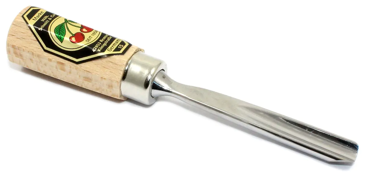 Mini Small Size Gouge straight Cut 8 - 8mm L = 105 mm TWO CHERRIES