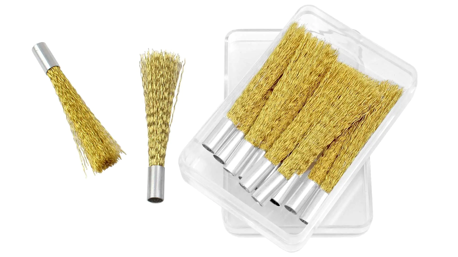 Replacement Cartridge for Brass Wire Brush 4 mm Set of 12 Pieces