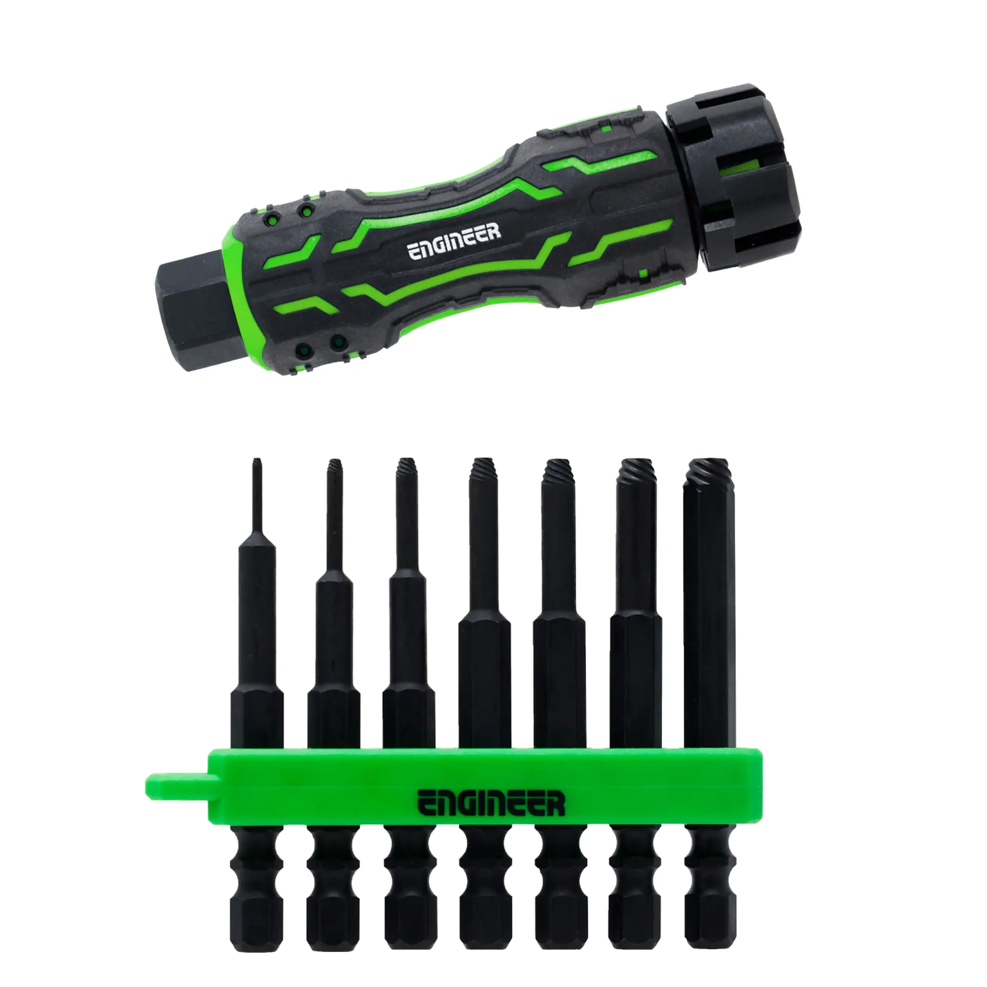 7-in-1 65mm screw removal set for hexagon socket screws + mini bit holder ENGINEER