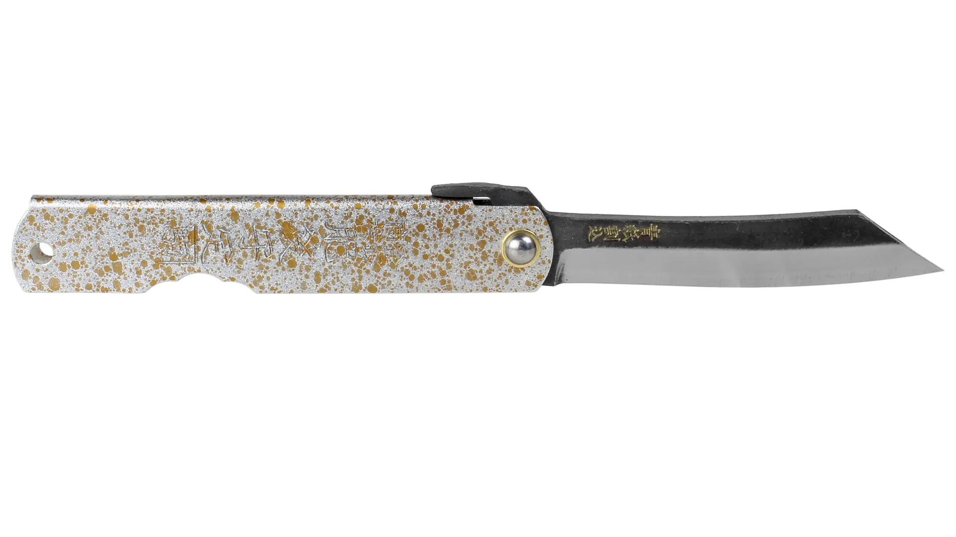 Higonokami - Traditional Japanese Pocket Knife with Silver Gold Handle Blade 70 mm NAGAO Higonokami - Traditional Japanese Pocket Knife with Silver Gold Handle Blade 70 mm NAGAO