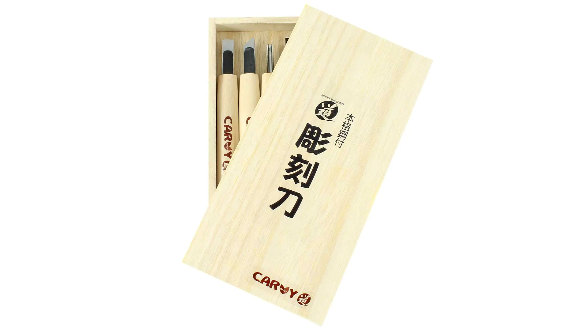 CARVY japanese woodcarving set of 5 total length 175 mm grip length 145mm CARVY japanese woodcarving set of 5 total length 175 mm grip length 145mm