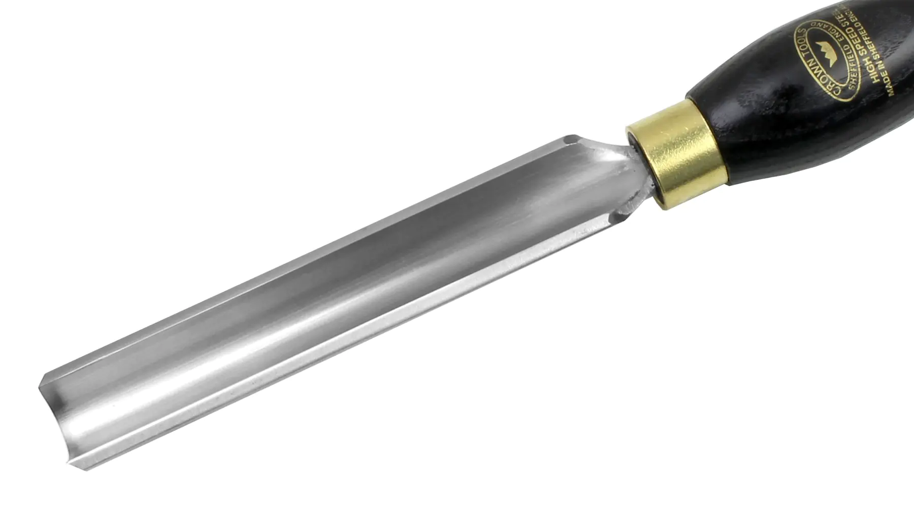 Pro-PM Roughing Out Gouge 19 mm with Black Ash Handle 317 mm CROWN Pro-PM Roughing Out Gouge 19 mm with Black Ash Handle 317 mm CROWN