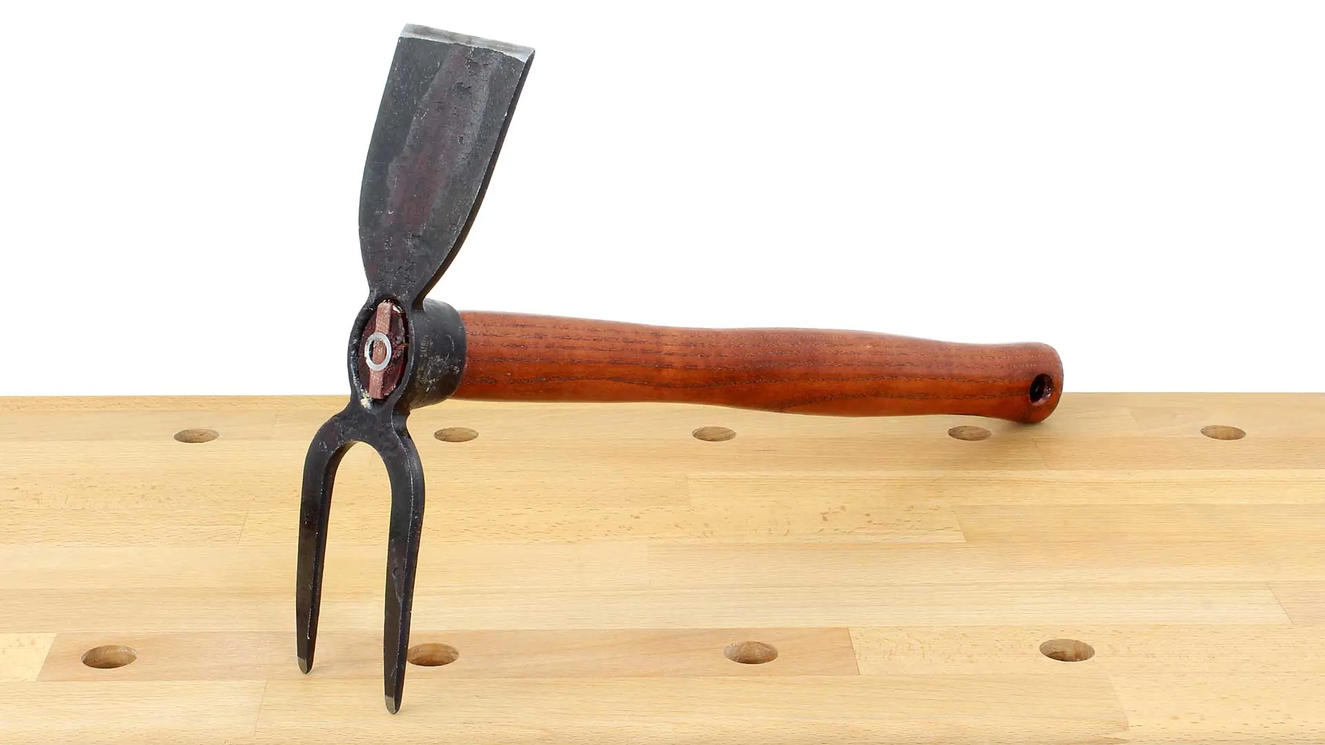 Garden Hoe with wide Blade and 2 Prongs Total Length 40 cm