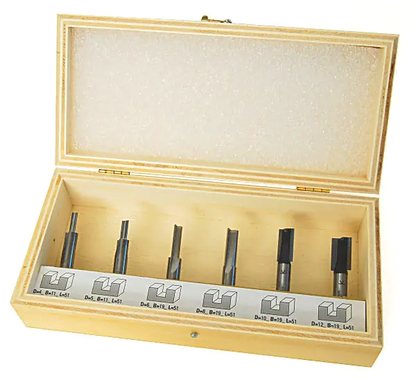 Set of 6 Straight Cutters 4-5-6-8-10-12 mm in wooden Box  KLEIN Set of 6 Straight Cutters 4-5-6-8-10-12 mm in wooden Box  KLEIN