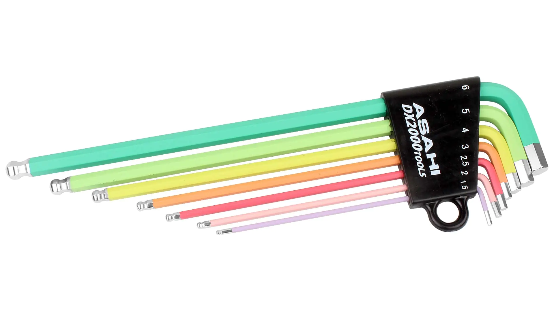 7 Pcs Set Coloured Allen Keys 1.5-2-2.5-3-4-5-6 mm ASAHI