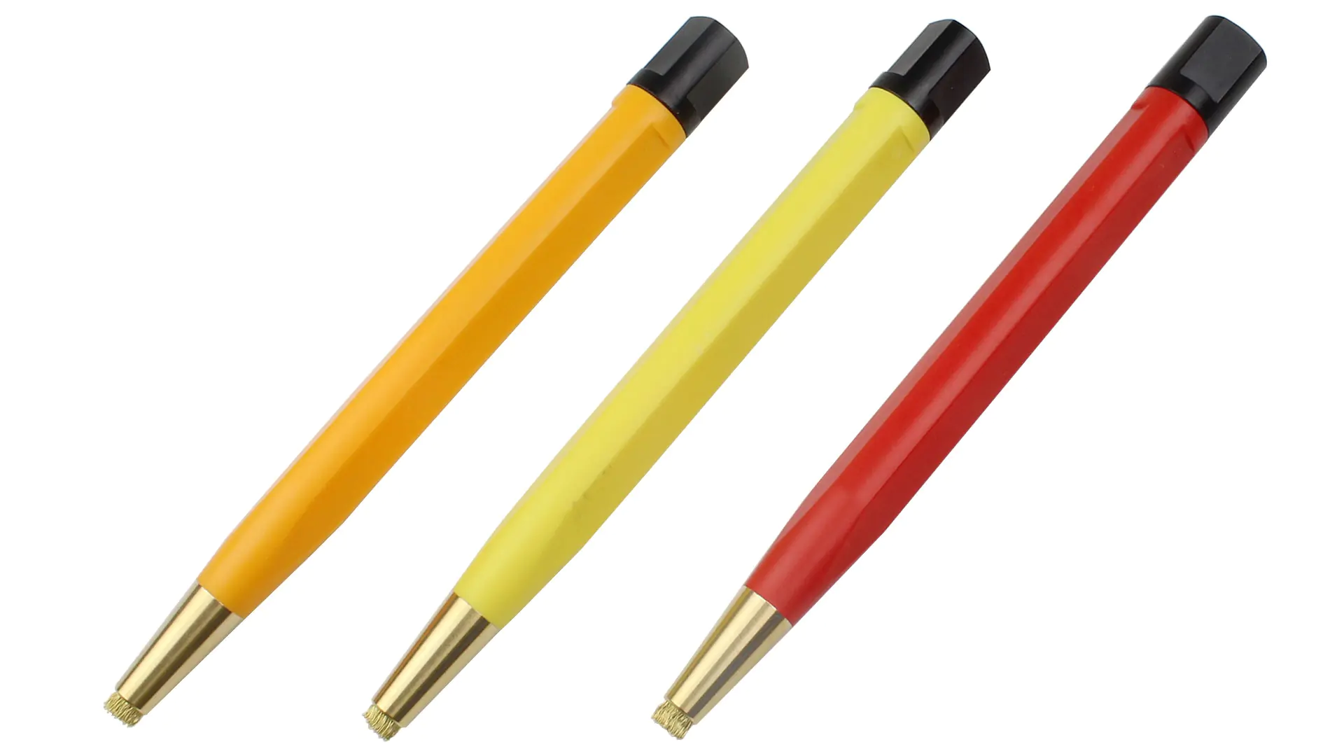 Brass Wire Brush 4 mm complete in Plastic Sleeve with Brass Ferrule and Turning Feed