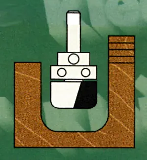 Roundover bit with top-mounted bearing (shaft side) Shaft 6 mm