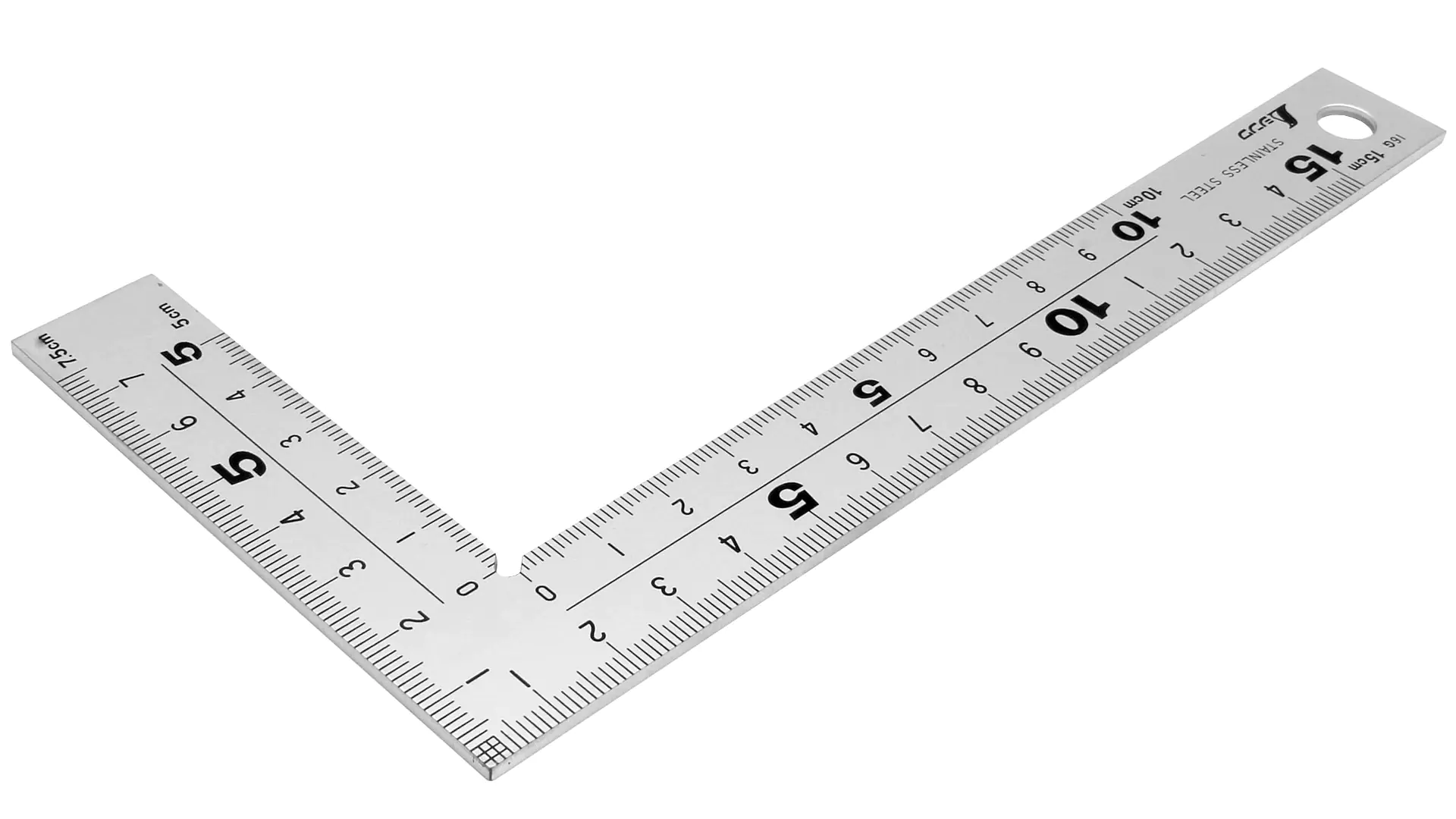 Japanese Mini Carpenter’s Square with 8 Scales rigid 15 cm SHINWA