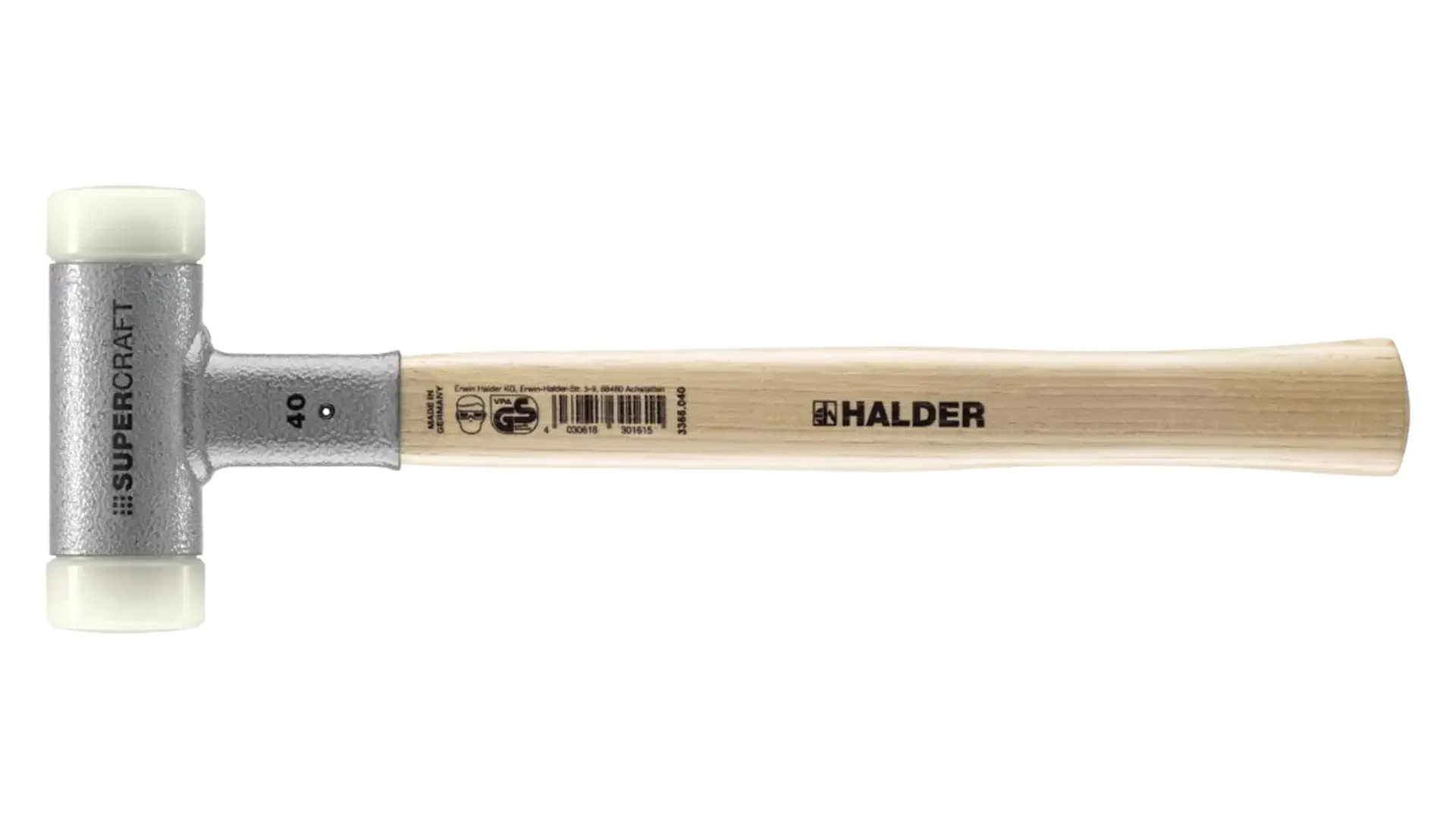 SUPERCRAFT non-rebound hammer with hickory handle HALDER