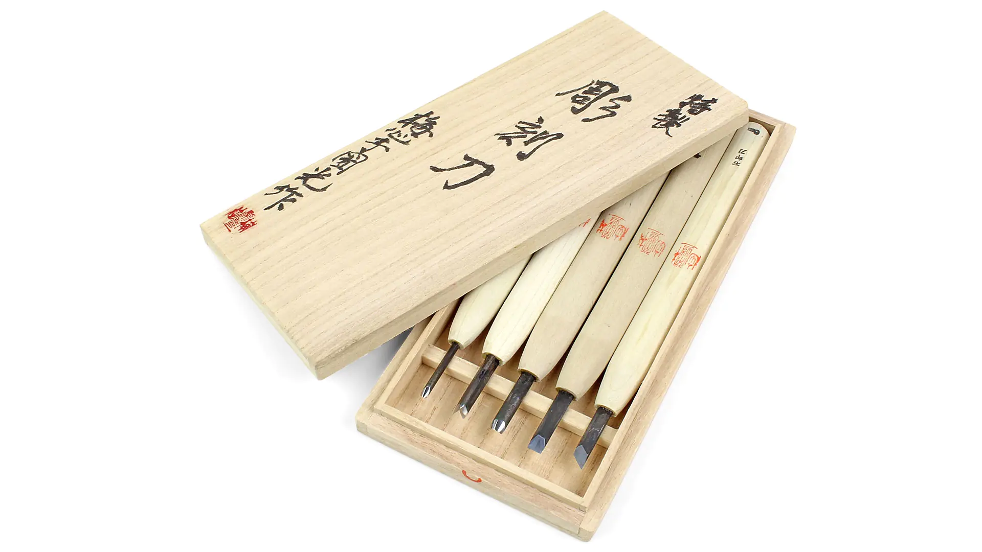5 pc Carving Set Aogami/Blue-Super A Steel BAISHINSHI-KUNIMITSU
