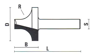 Plunge Quarter Round Router Bit