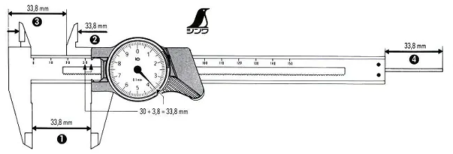 Dial Caliper Fiberglass Measuring Area 150 mm SHINWA Dial Caliper Fiberglass Measuring Area 150 mm SHINWA