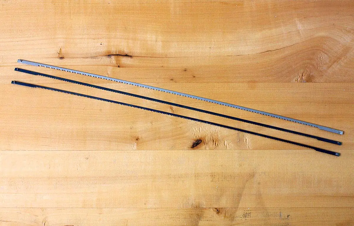 3-Piece-Set Bow Saw Blades 1 each 10-16-24 TPI Length 305 mm GRAMERCY TOOLS