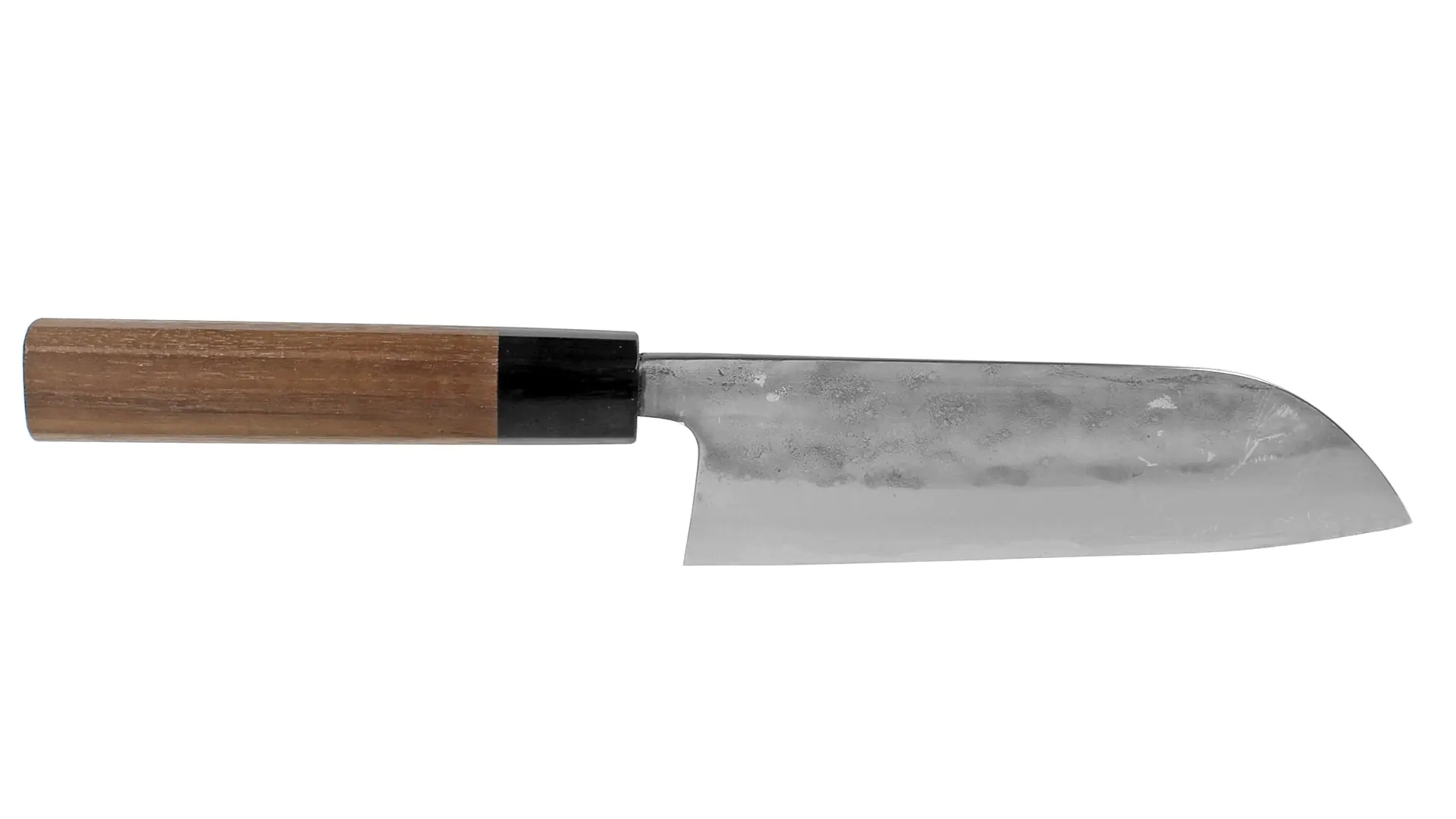 Nashiji Santoku Blade Length 165 mm Jap. Kitchen Knife Aogami No. 1  Walnut Handle KATSUTO TANAKA Nashiji Santoku Blade Length 165 mm Jap. Kitchen Knife Aogami No. 1  Walnut Handle KATSUTO TANAKA