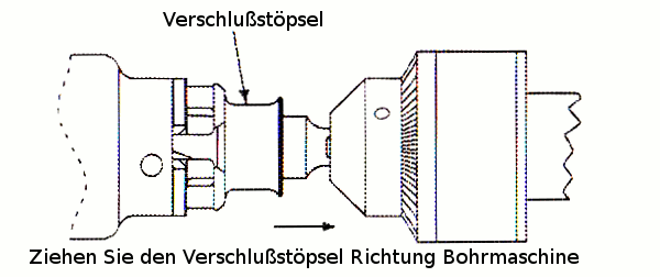 Separation of the hole saw body from the holder