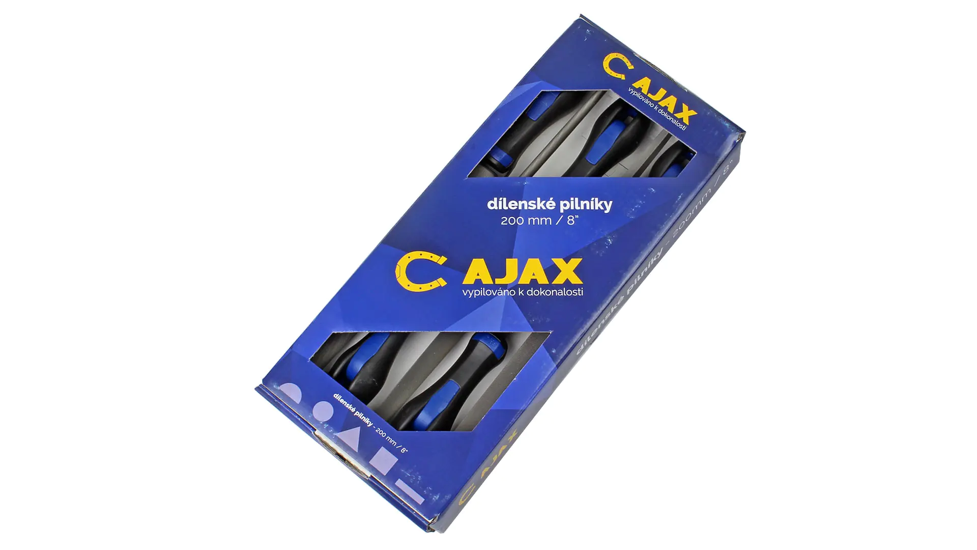 Set of 5 Files with ergonomical Handle Cut 2 Cut Length 200 mm AJAX Set of 5 Files with ergonomical Handle Cut 2 Cut Length 200 mm AJAX