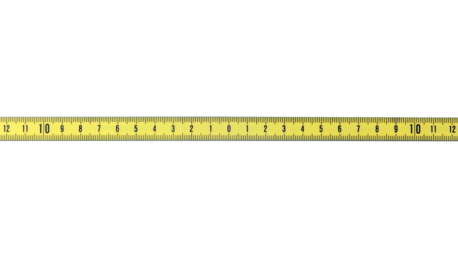 Steel measuring tape, self-adhesive, reading from the center to the left and right, mm graduation