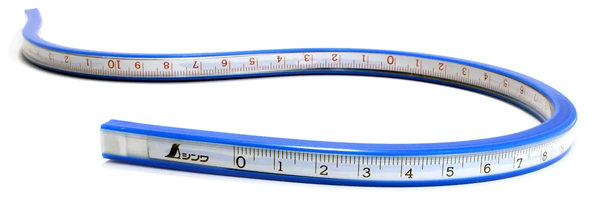 Flexible curve ruler by SHINWA Flexible curve ruler by SHINWA
