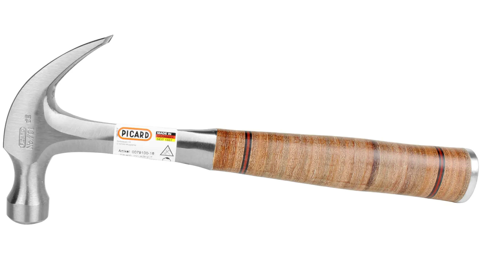 Claw hammer with Leather Handle 450 g 16 oz. PICARD