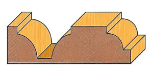Plunging Beading Bit TCT D=14mm B=13mm L=41mm R=4mm S=8mm KLEIN Plunging Beading Bit TCT D=14mm B=13mm L=41mm R=4mm S=8mm KLEIN