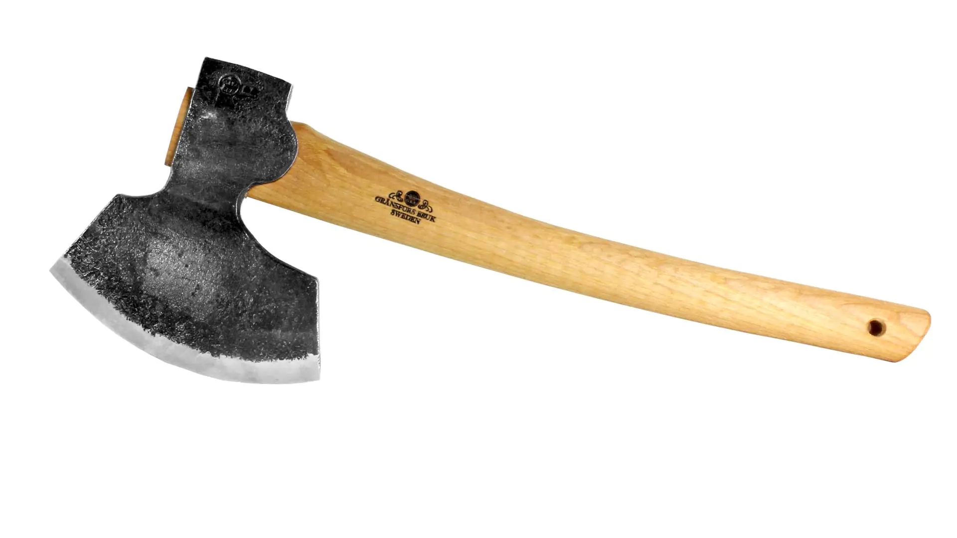 Swedish Broad Axe Helve offset to right Bevel on right side Mod. 1900 GRANSFOS BRUKS