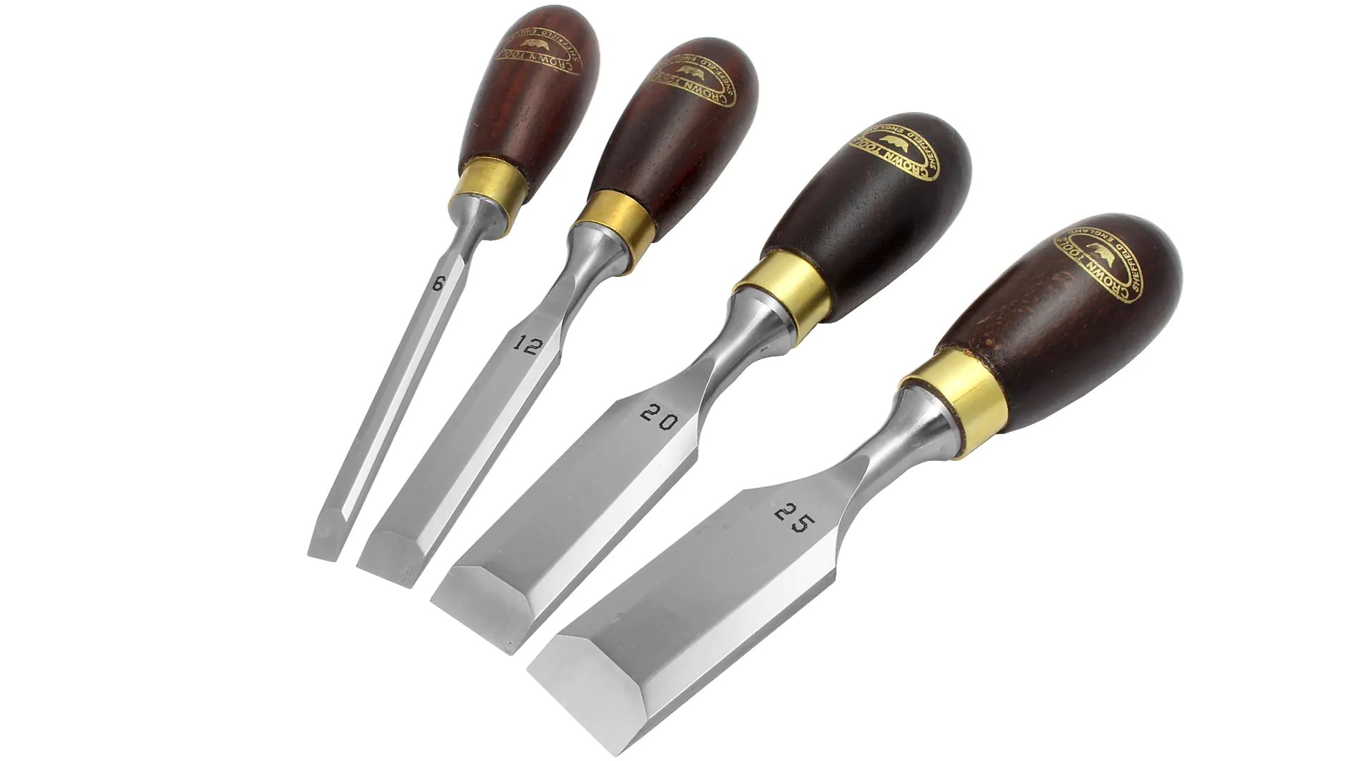 4pc Butt Chisel Set in Paper Box CROWN