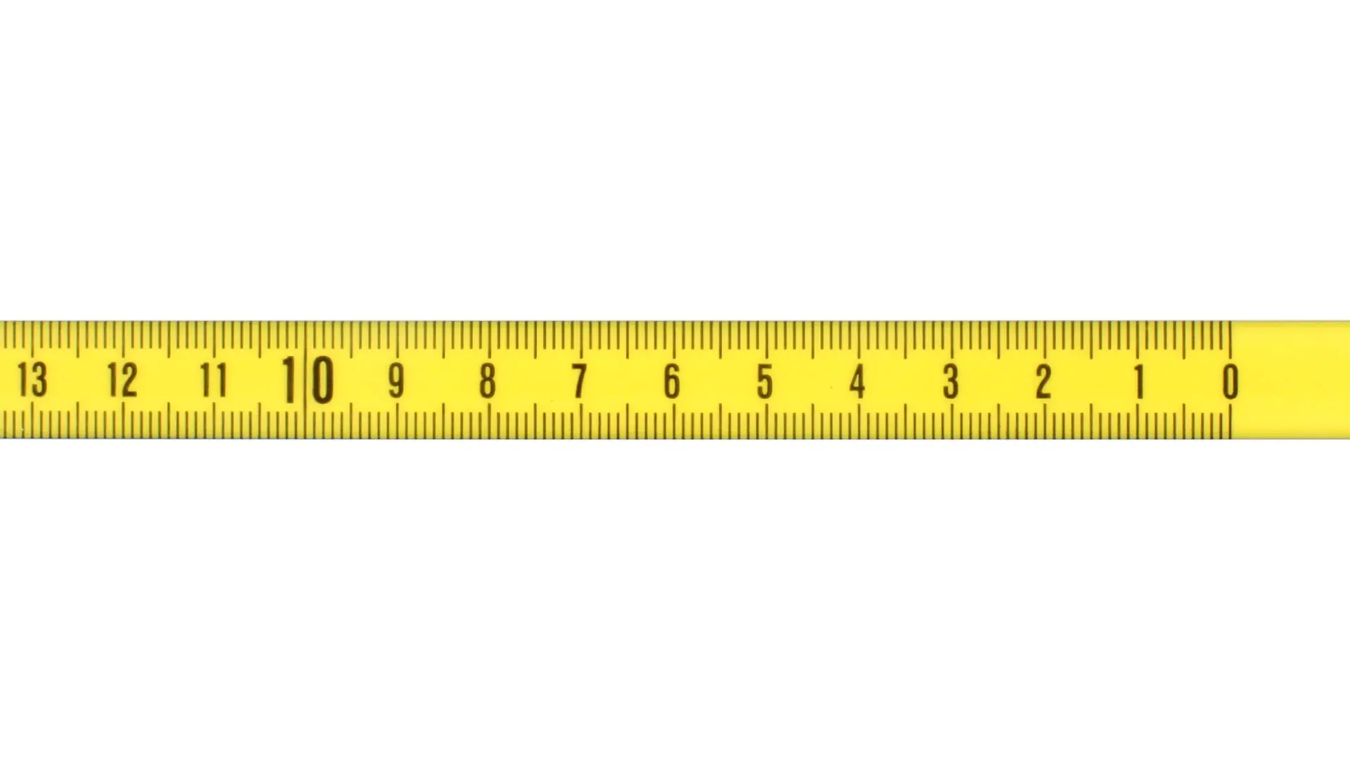 Steel measuring tape, self-adhesive, reading from right to left, mm graduation