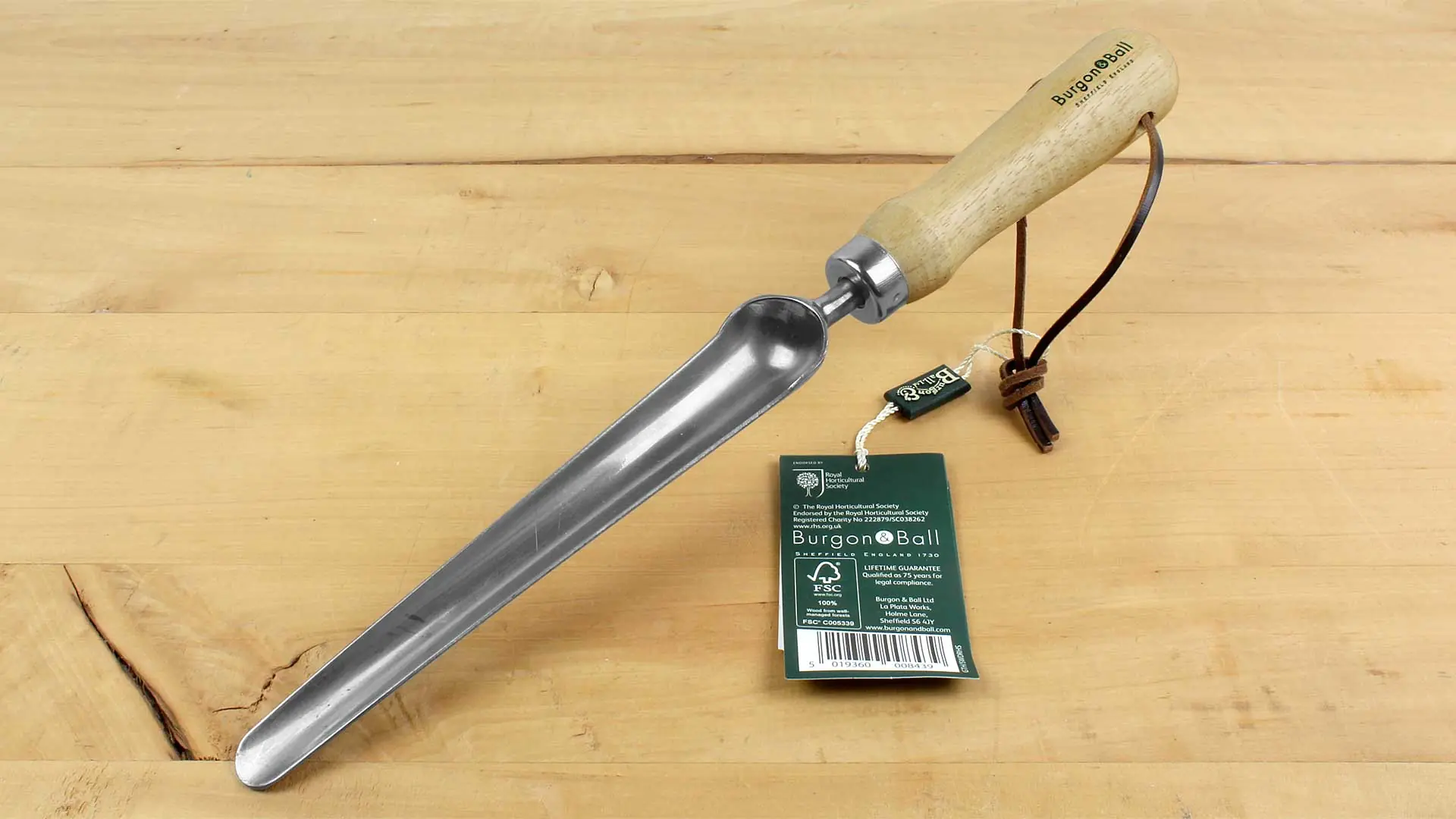 Stainless Widger with wooden Handle Total Length 320 mm = 13 in. BURGON & BALL
