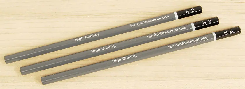 Carpenter pencils gray (set of 3, unsharpened)