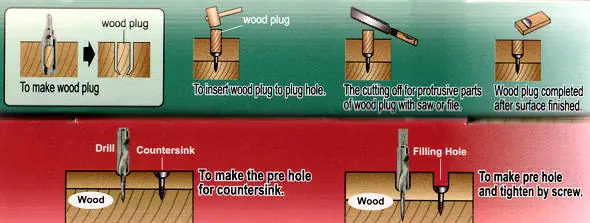 Plug Cutter 8 mm and Countersink Drill 3-8 mm Plug Cutter 8 mm and Countersink Drill 3-8 mm