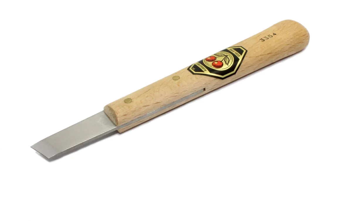Carving Knife with straight blade and skewed Edge TWO CHERRIES