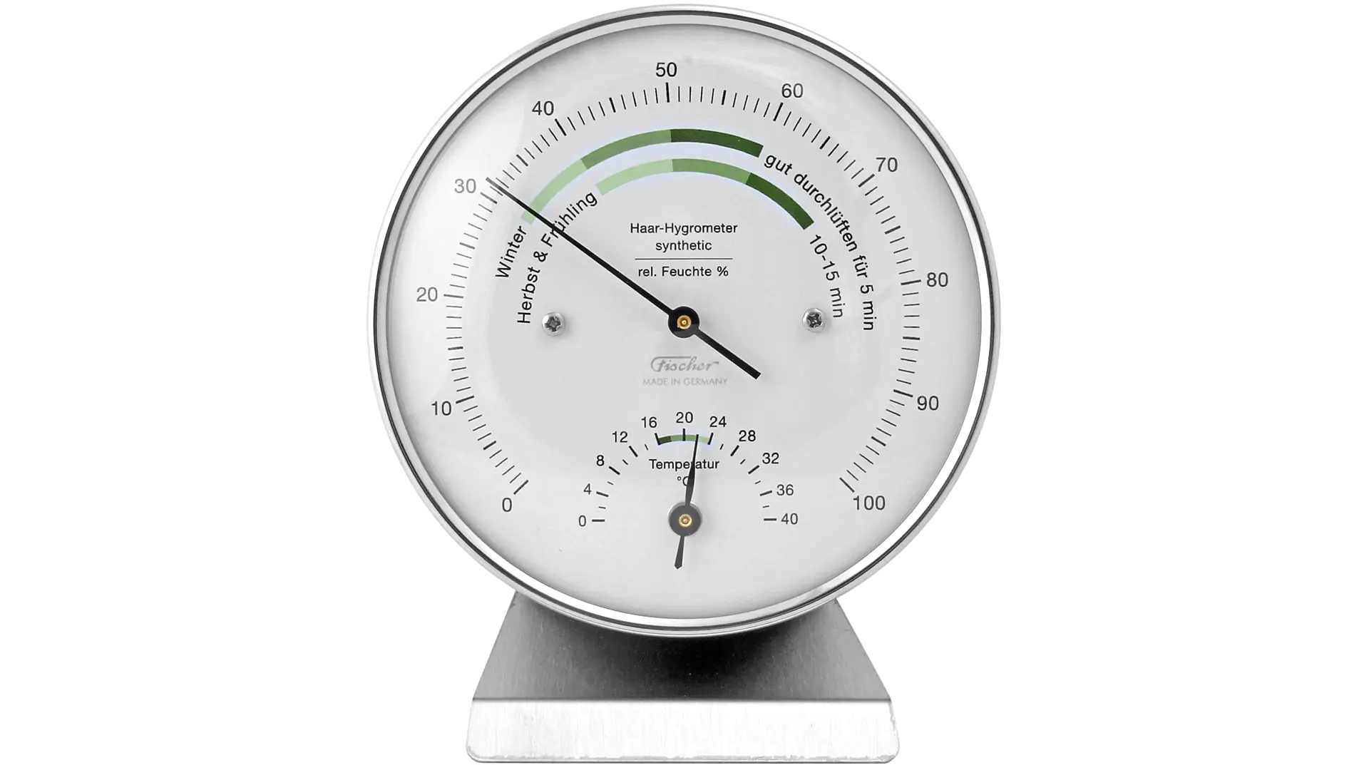 Climatemeter with table stand (Humidity and Temperature) for Inside Housing Dimension 103 mm FISCHER