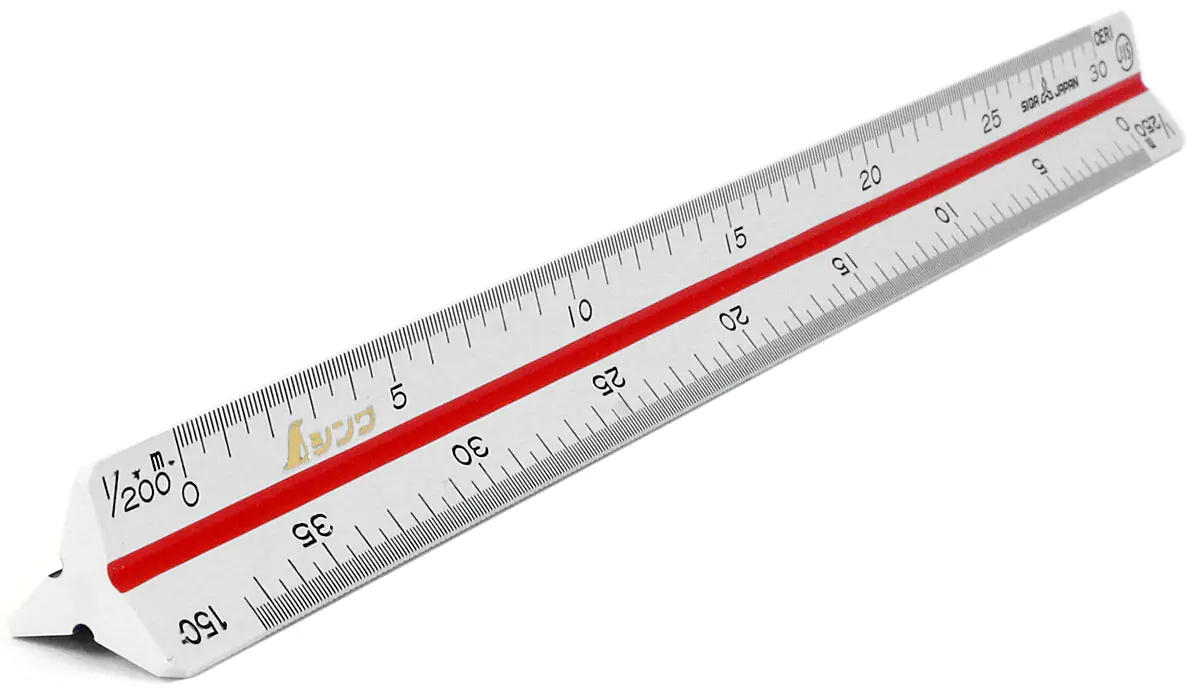 Triangular Scale Ruler by SHINWA