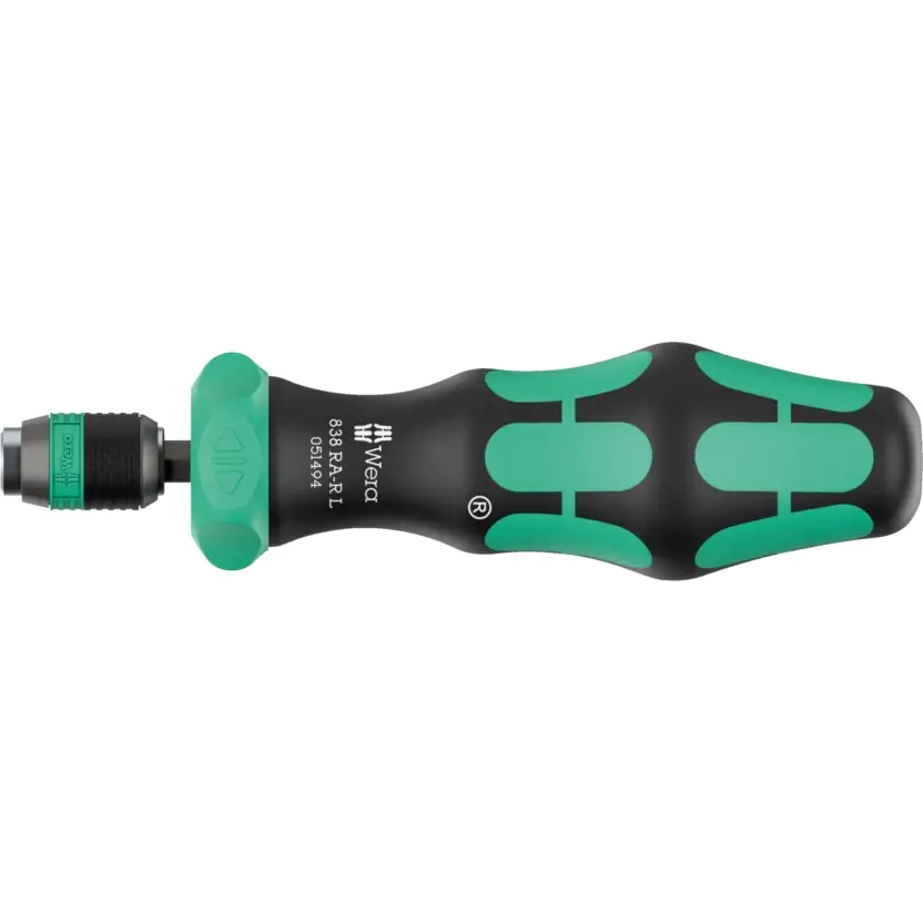 838 RA-R L ratcheting screwdriver with Rapidaptor quick-release chuck WERA