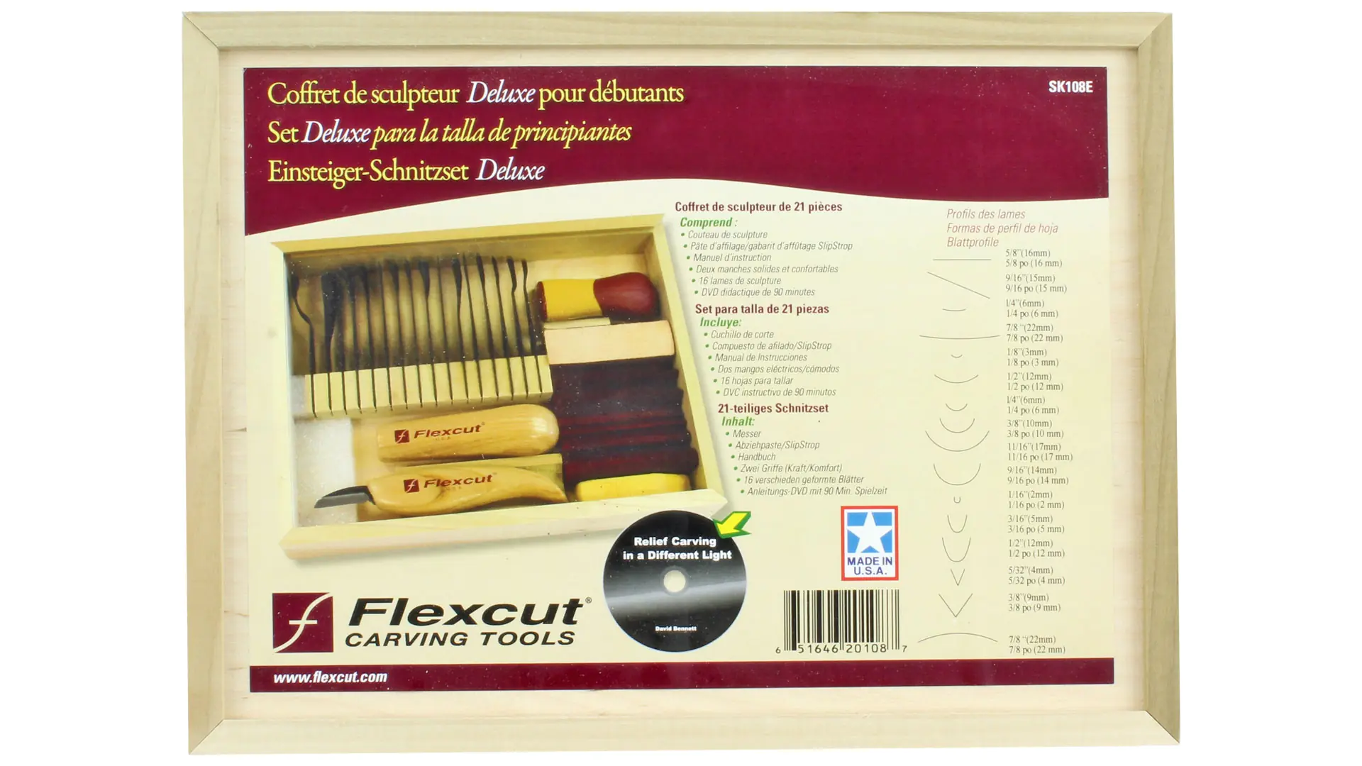 21 Piece Deluxe Carving Starter Set in Wooden Box FLEXCUT 21 Piece Deluxe Carving Starter Set in Wooden Box FLEXCUT