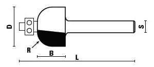 Half-round groove cutter Half-round groove cutter