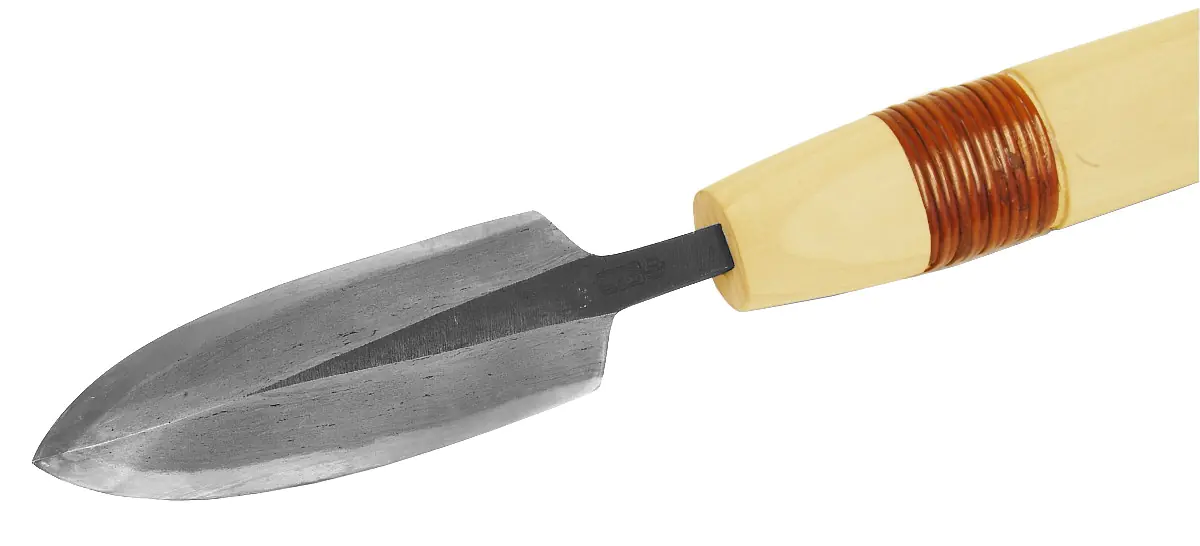 Yari-Ganna White Steel Watetsu Blade slightly curved 120 x 40mm Total length 765 mm TASAI