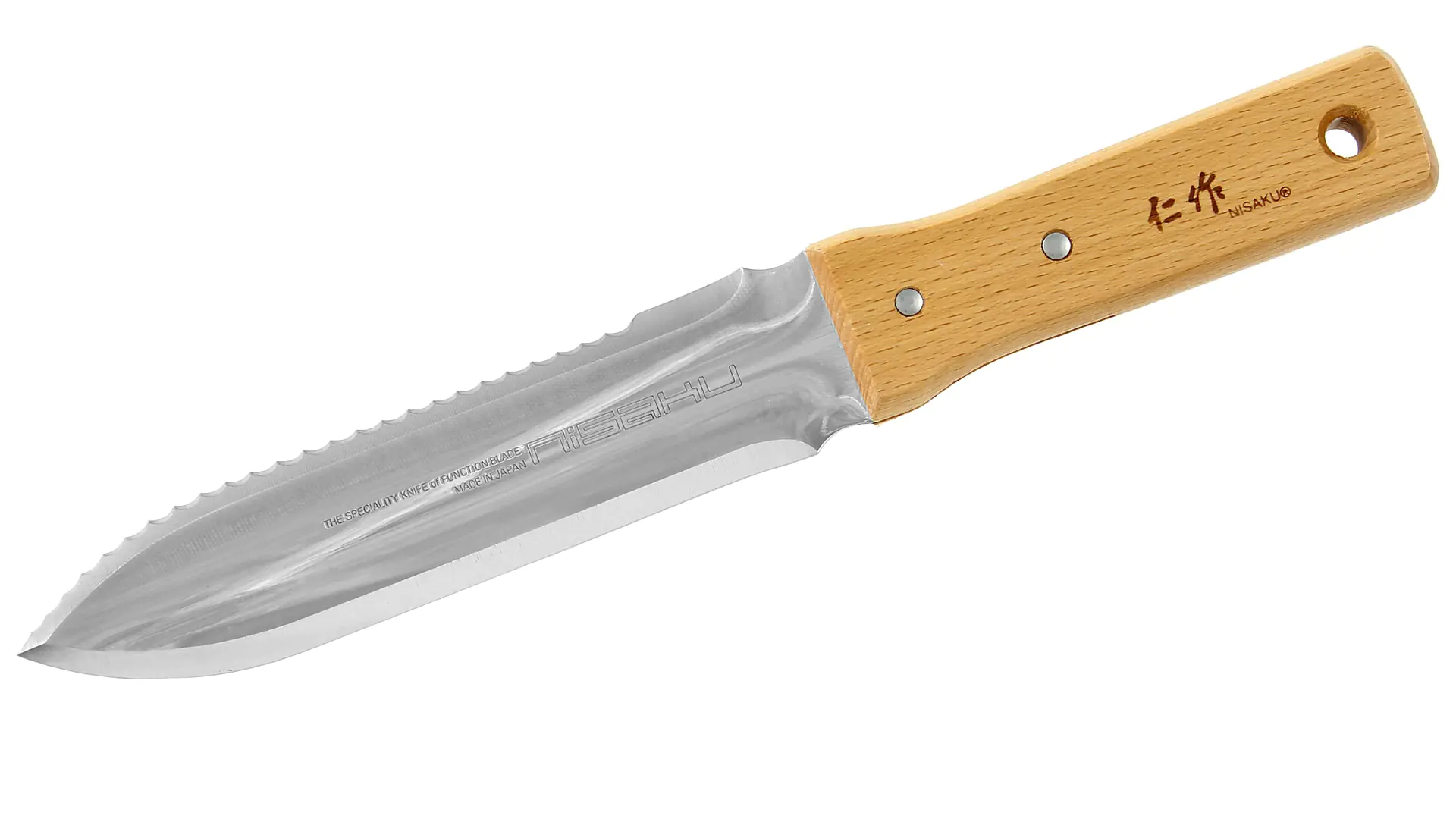 Planting and digging knife (Hori Hori) stainless steel with wooden handle
