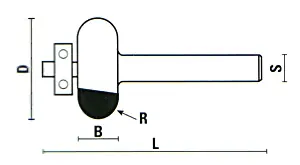 Roundover bit with bearing