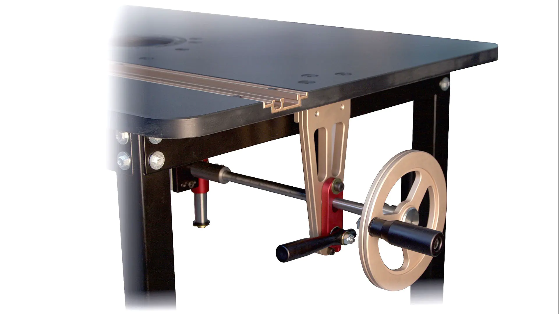 JessEm Mast-R-Lift Excel II with laminated phenolic table top 610 x 813 mm