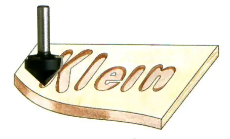 V-Groove and Signmaking Bit TCT D=9.5mm B=11mm L=45mm Angle=90° S=8mm Z=2 KLEIN V-Groove and Signmaking Bit TCT D=9.5mm B=11mm L=45mm Angle=90° S=8mm Z=2 KLEIN