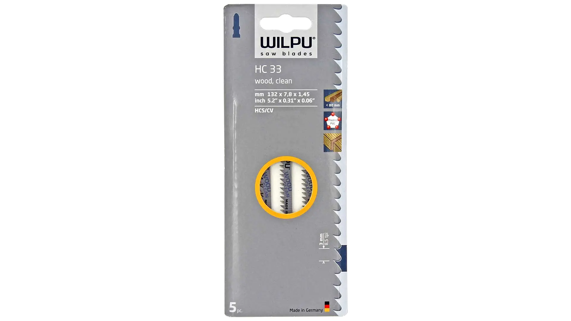 Jig Saw Blade 5-piece Set HC 33 WILPU