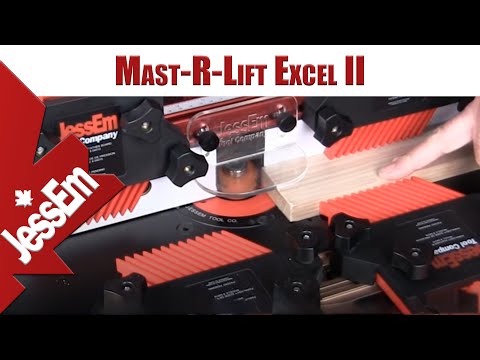 JessEm Mast-R-Lift Excel II with laminated phenolic table top 610 x 813 mm